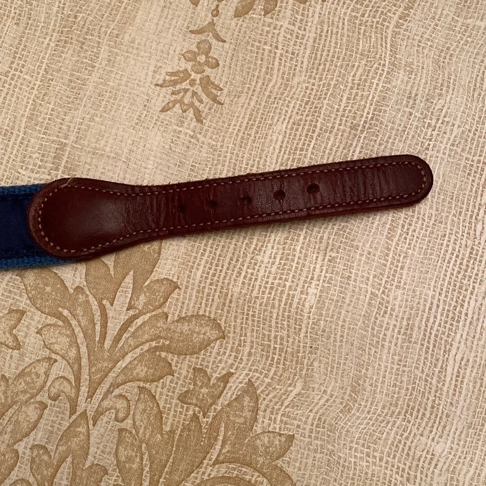 🦈 Preston Boys Nautical Blue Shark Leather Tipped Belt 26
